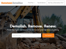'hometowndemolitioncontractors.com' screenshot