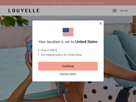 louvellewear.com homepage screenshot