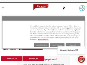 'canesten.co.uk' screenshot
