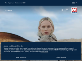 '66north.com' screenshot