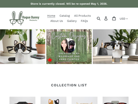 roguebunnywood.com homepage screenshot