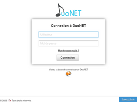 'support.duonet.fr' screenshot