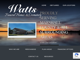 'wattsfuneralhome.com' screenshot