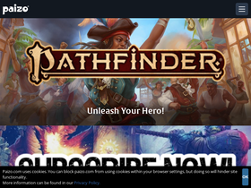 'paizo.com' screenshot