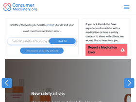 'consumermedsafety.org' screenshot