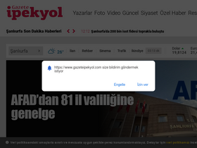 'gazeteipekyol.com' screenshot
