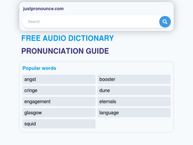 'justpronounce.com' screenshot