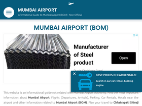 'mumbaiairport.com' screenshot