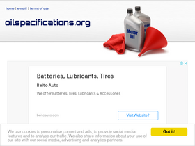 'oilspecifications.org' screenshot