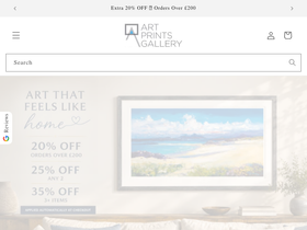 Art Prints Gallery homepage screenshot