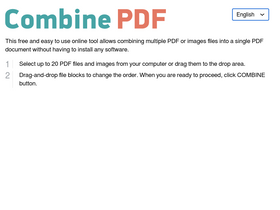 'combinepdf.com' screenshot