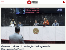'almg.gov.br' screenshot
