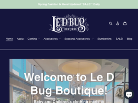 ledbugboutique.com homepage screenshot