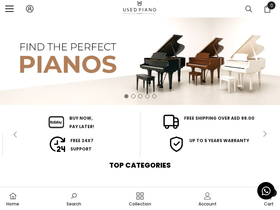 usedpiano.ae homepage screenshot