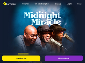 'luminarypodcasts.com' screenshot