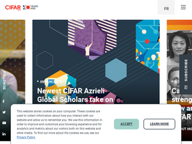 'cifar.ca' screenshot