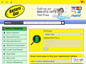 'batteryguy.com' screenshot