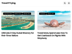 'travelordietrying.com' screenshot