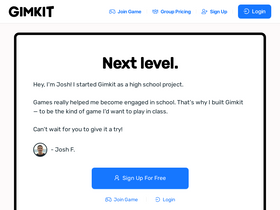 'gimkit.com' screenshot