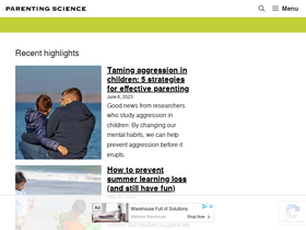 'parentingscience.com' screenshot