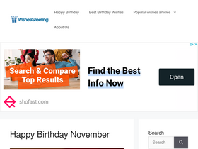 'wishesgreeting.com' screenshot