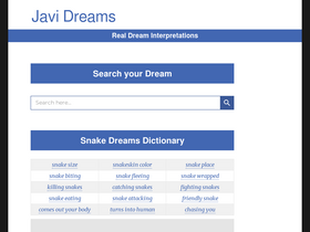 'javidreamsmeaning.com' screenshot