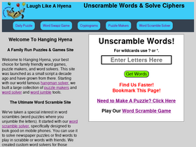 'hanginghyena.com' screenshot