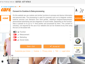 'careshop.de' screenshot