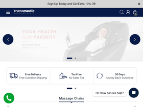 theramedicchair.com homepage screenshot