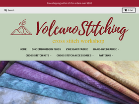 volcanostitching.com homepage screenshot