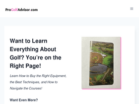 'progolfadvisor.com' screenshot
