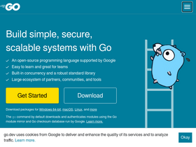 'golang.org' screenshot
