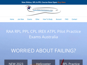 'pilotpracticeexams.com' screenshot
