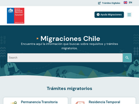 'serviciomigraciones.cl' screenshot