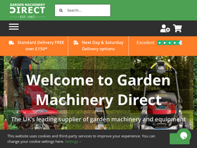 'gardenmachinerydirect.co.uk' screenshot