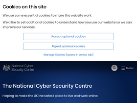 'ncsc.gov.uk' screenshot