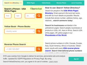 'searchyellowdirectory.com' screenshot