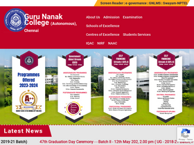 'gurunanakcollege.edu.in' screenshot