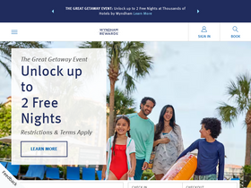 'wyndhamrewards.com' screenshot