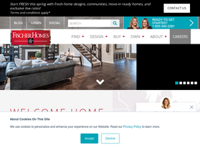 'fischerhomes.com' screenshot