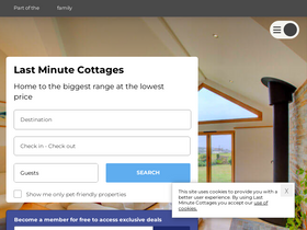 'lastminute-cottages.co.uk' screenshot