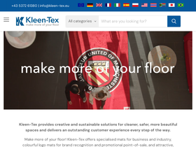 Kleen Tex homepage screenshot