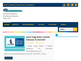 'pendaftaranmahasiswa.web.id' screenshot