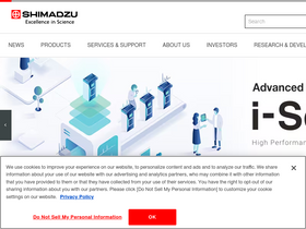 'shimadzu.com' screenshot