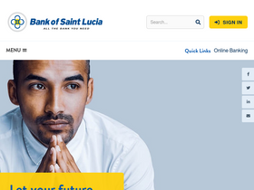 'bankofsaintlucia.com' screenshot