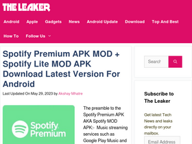 'theleaker.com' screenshot