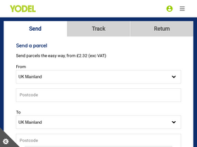 'yodel.co.uk' screenshot
