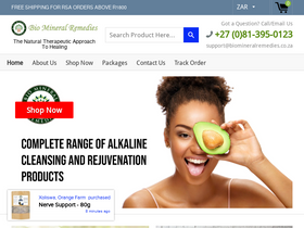biomineralremedies.co.za homepage screenshot