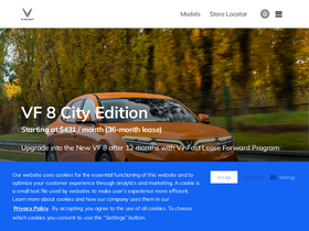 'vinfastauto.us' screenshot