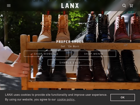 'lanxshoes.com' screenshot